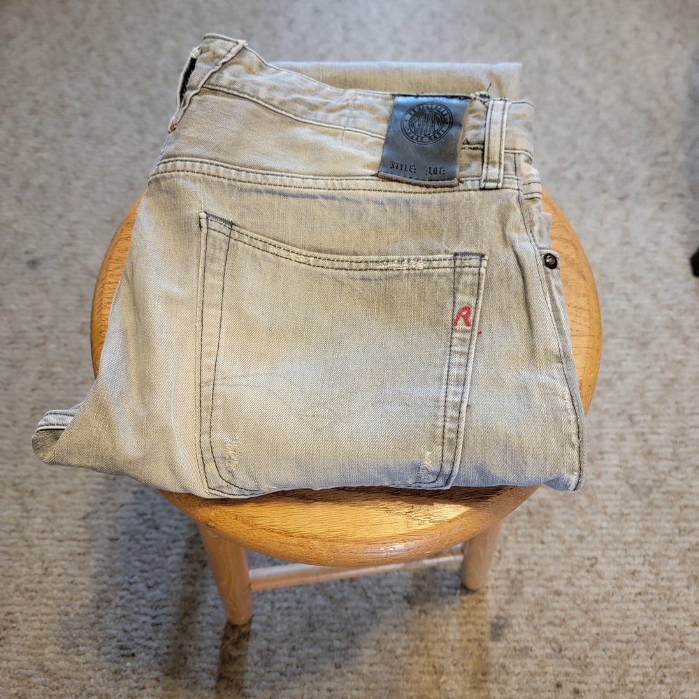 Replay Men's Light Gray Relaxed Jeans Size 30x30